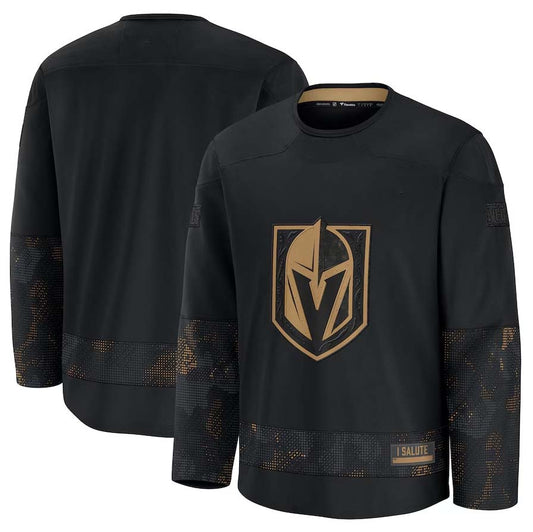 V.Golden Knights Fanatics 2024 Military Appreciation Practice Jersey - Black Stitched American Hockey Jerseys CROVYIE