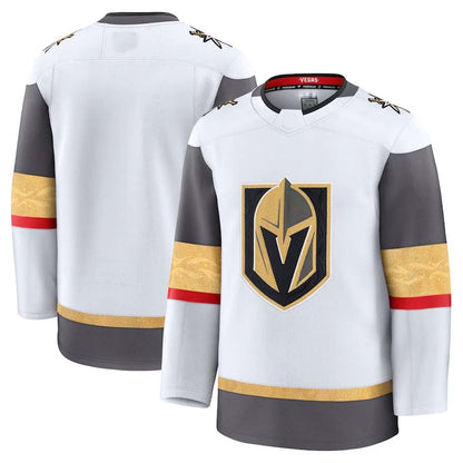 V.Golden Knights Fanatics Away Premium Jersey - White Stitched American Hockey Jerseys CROVYIE