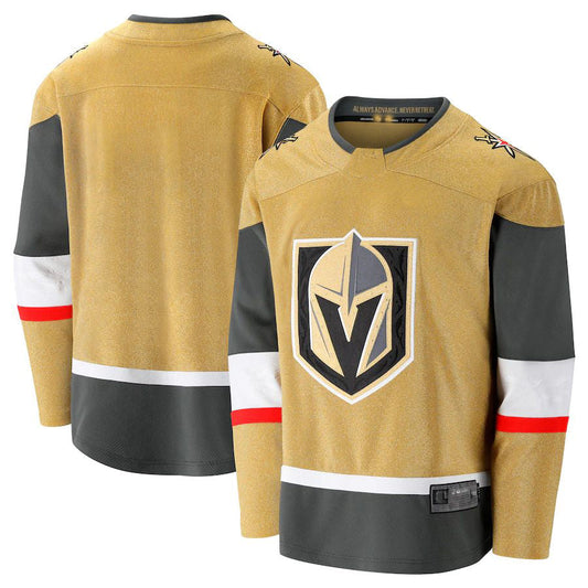 V.Golden Knights Fanatics Branded 2020-21 Home Premier Breakaway Jersey Gold Stitched American Hockey Jerseys CROVYIE