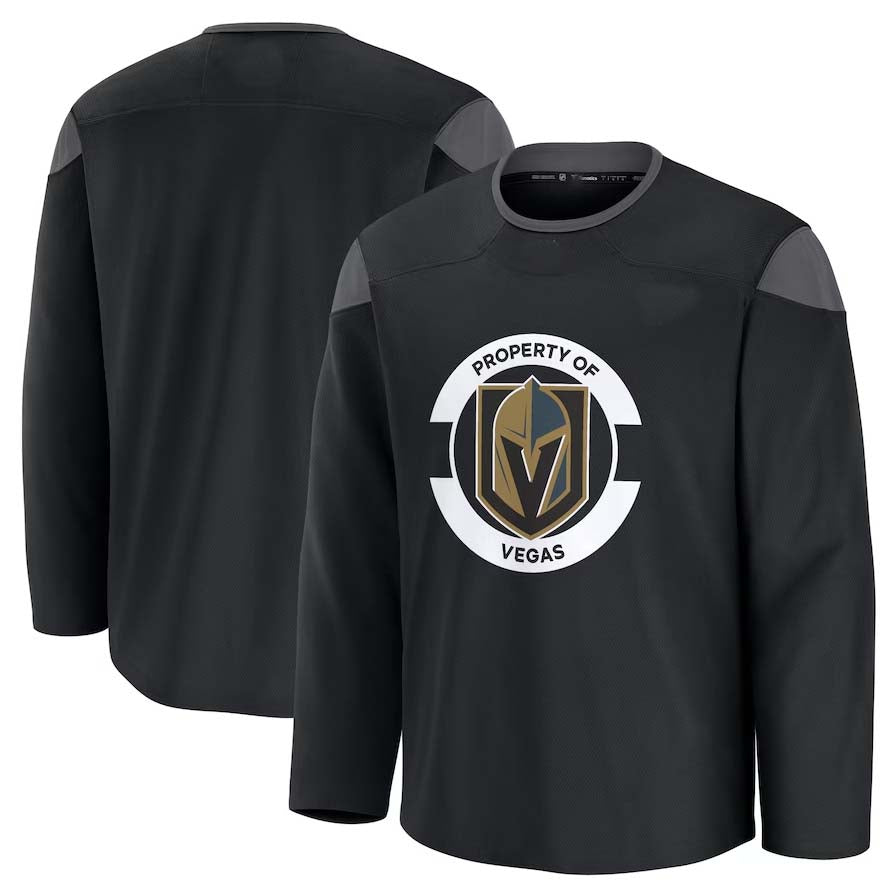 V.Golden Knights Fanatics Team Practice Jersey - Black Stitched American Hockey Jerseys CROVYIE