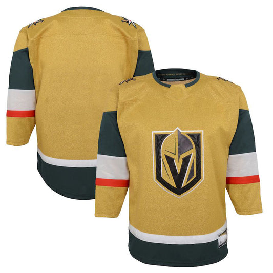 V.Golden Knights 2020-21 Home Premier Jersey Gold Stitched American Hockey Jerseys CROVYIE