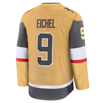 V.Golden Knights #9 Jack Eichel Fanatics Home Premium Jersey - Gold Stitched American Hockey Jerseys CROVYIE