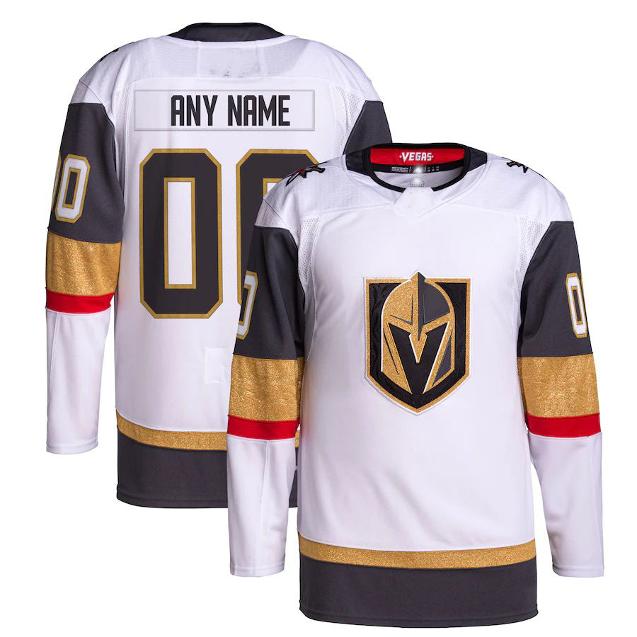 Custom V.Golden Knights Away Primegreen Authentic Pro White Gray Stitched American Hockey Jerseys CROVYIE