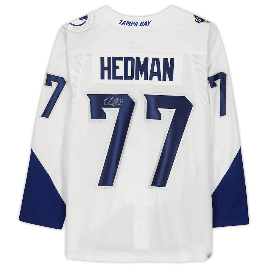 TB.Lightning #77 Victor Hedman Fanatics Authentic Autographed 2022 Stadium Series Jersey Stitched American Hockey Jerseys CROVYIE