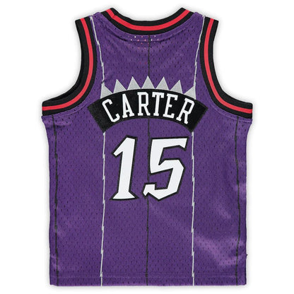 T.Raptors #15 Vince Carter Mitchell & Ness Infant 1998-99 Hardwood Classics Retired Player Jersey  Purple Stitched American Basketball Jersey