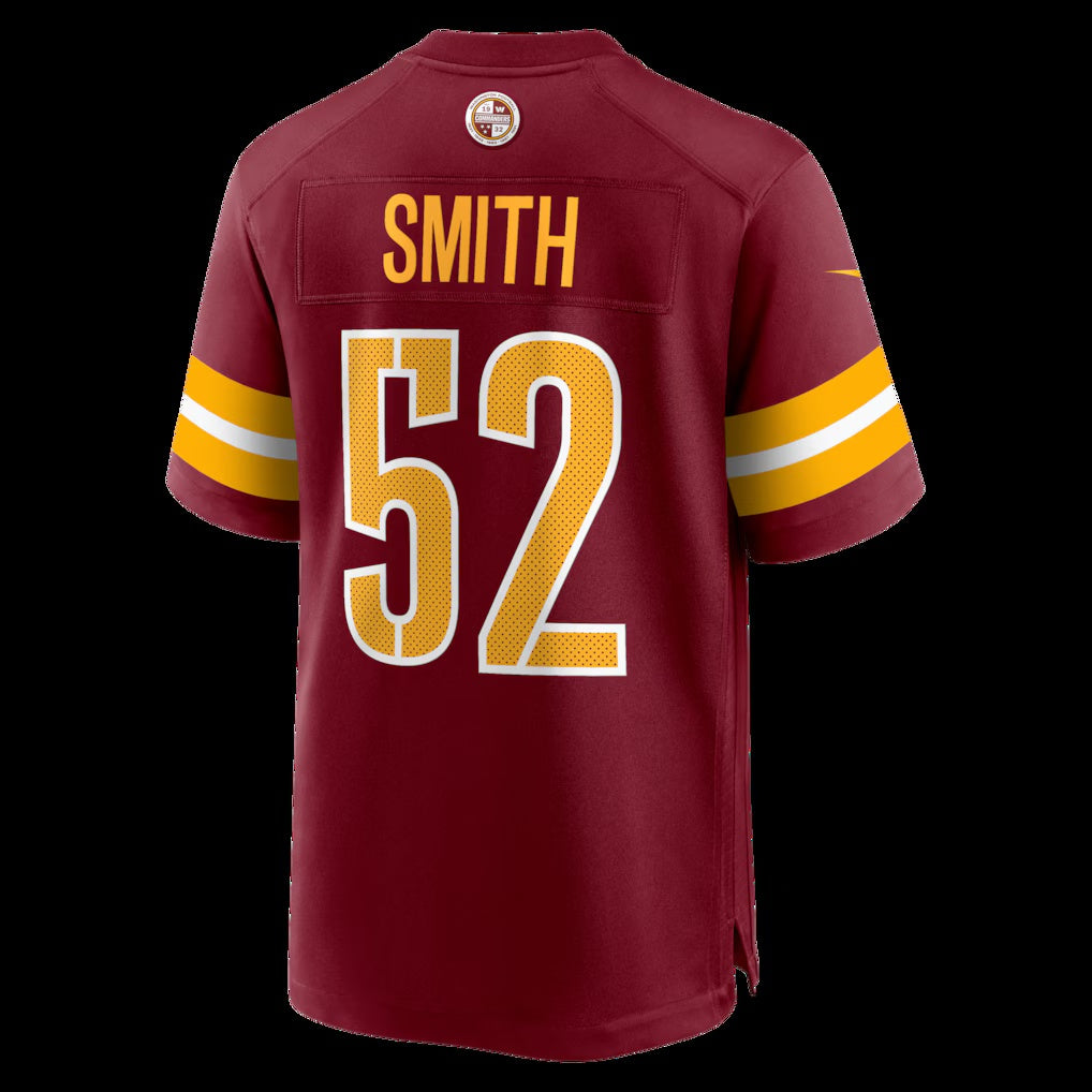W.Commanders #52 Preston Smith Burgundy Team Game Stitched American Football Jerseys