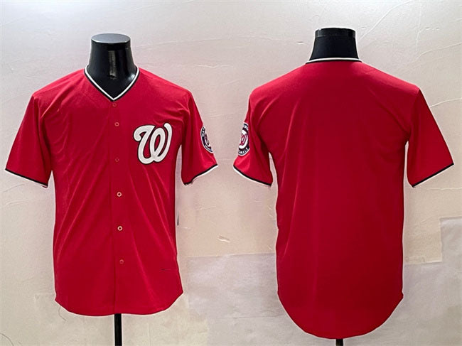 Washington Nationals Blank Red Limited Stitched Baseball Jersey
