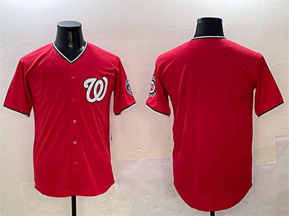 Washington Nationals Blank Red Limited Stitched Baseball Jersey