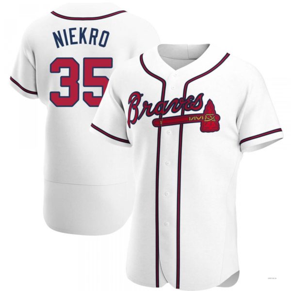 Atlanta Braves #35 Phil Niekro White Home Jersey Stitches Baseball Jerseys