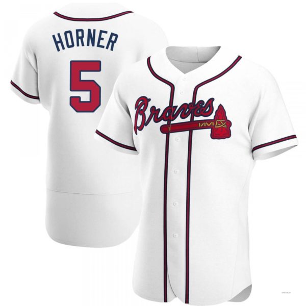 Atlanta Braves #5 Bob Horner White Home Jersey Stitches Baseball Jerseys