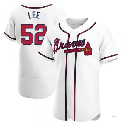 Atlanta Braves #52 Dylan Lee Red Alternate Jersey Stitches Baseball Jerseys