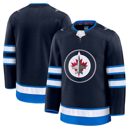 W.Jets Fanatics Home Premium Jersey - Navy Stitched American Hockey Jerseys CROVYIE