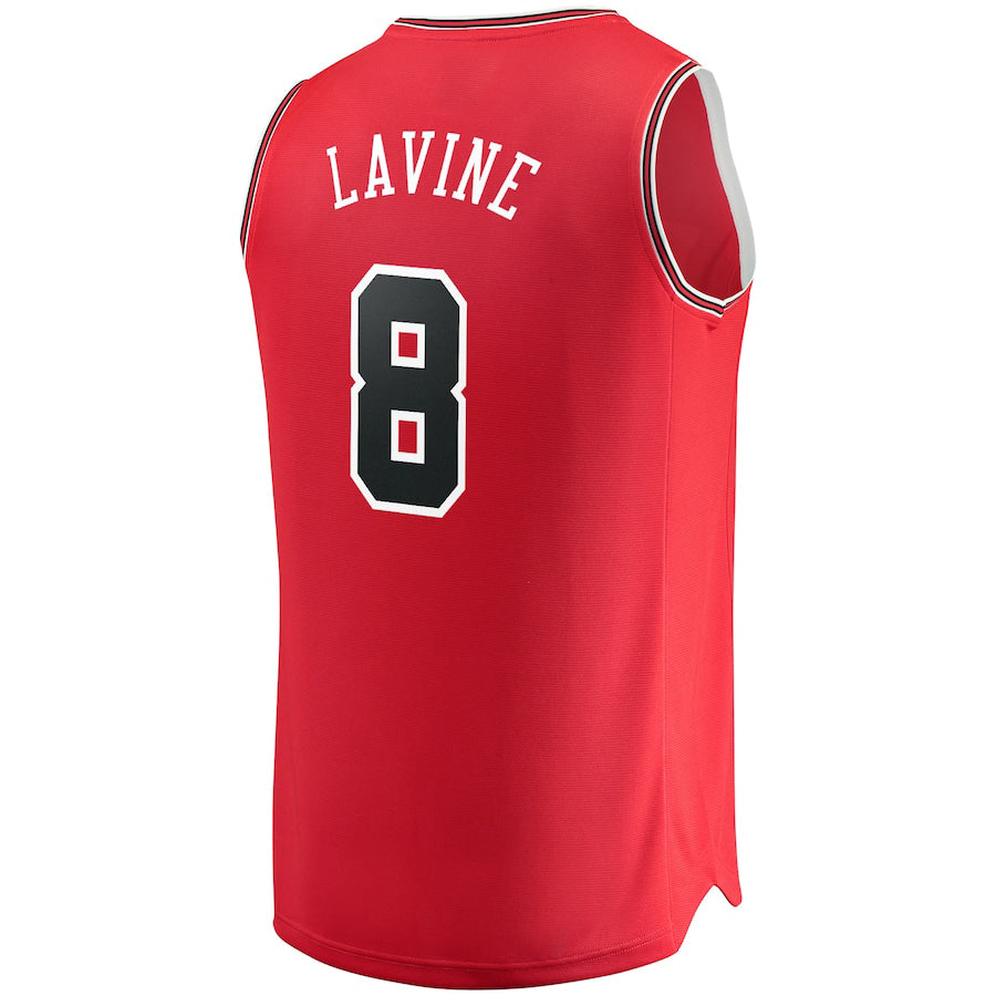 C.Bulls #8 Zach LaVine Fanatics Branded Fast Break Replica Jersey Red  Icon Edition Stitched American Basketball Jersey