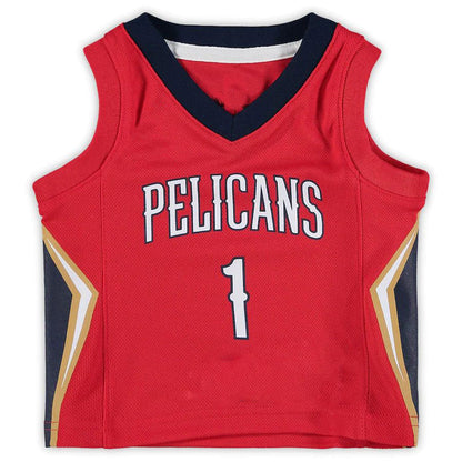NO.Pelicans #1 Zion Williamson Jordan Brand Infant 2020-21 Jersey Statement Edition Red Statement Edition Stitched American Basketball Jersey