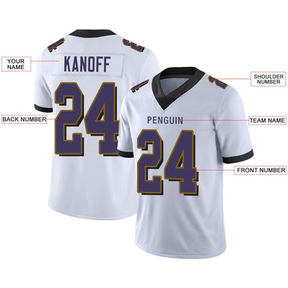 Custom B.Ravens Football JerseyS Team Player or Personalized Design Your Own Name for Men's Women's Youth Jerseys Purple